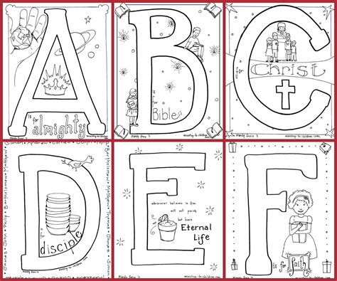Bible Abc Coloring Pages
