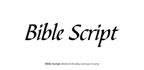 Bible Script Let Font Youworkforthem