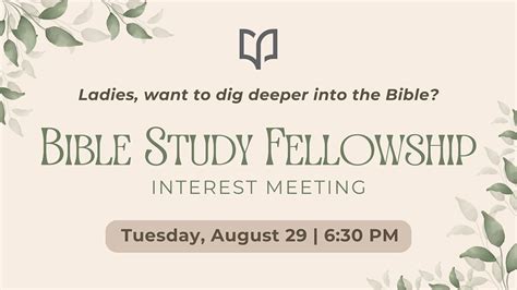 Bible Study Fellowship - Powder Springs/Canton, Ga, Evening