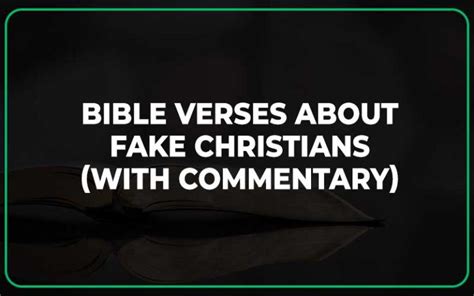 Bible Verses About Fake Christians - KING JAMES BIBLE ONLINE