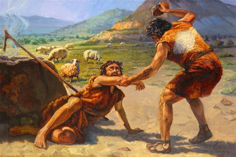 Cain and Abel. This is a simplified version of the Bible story found in Genesis 4, written for children to understand. For the original version, please refer to the Bible passage. Once upon a time, there were two brothers named Cain and Abel. Abel took care of the sheep, and Cain worked on the ground. One day, they both brought offerings to God..