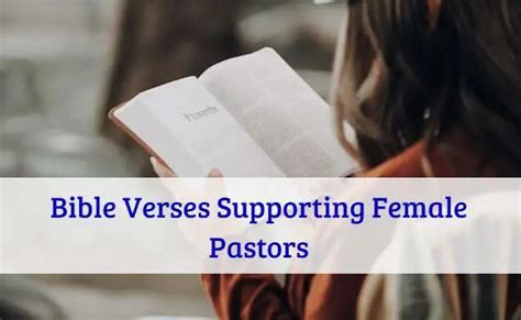 Bible verses supporting female pastors. My Bible teachers taught me to always consider the context of a Bible verse. ... Scriptures in Support of Female Pastors. •“There ... In the verses just before ... 