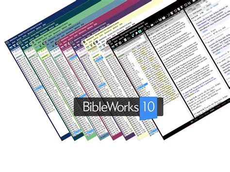 Bible works. BibleWorks is a Bible software program for exegesis and Bible study, with extensive Greek, Hebrew, LXX (Septuagint), and English resources. German, French, Spanish, Italian, Chinese, Korean, & Arabic Bibles included. Runs on Mac and Windows PC computers. 
