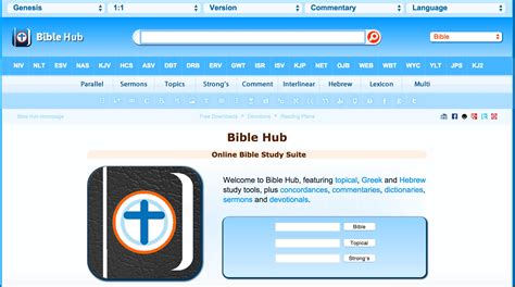 Bible Hub Online Parallel Bible, search and study tools including parallel texts, cross references, Treasury of Scripture, and commentaries. . Biblehib