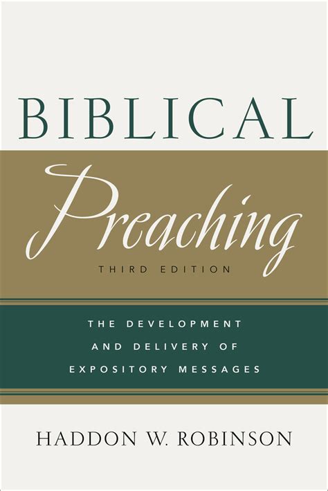 Biblical Preaching Haddon Robinson