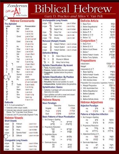 Download Biblical Hebrew Laminated Sheet By Gary D Pratico