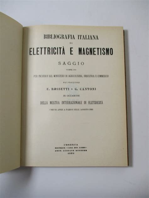 Bibliografia italiana di elettricità e magnetismo. - Workshop nacional sobre operação do sistema hidroenergético brasileiro.