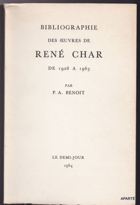 Bibliographie des oeuvres de rené char de 1928 1963. - Moto guzzi v35 v50 teile handbuch katalog 1980.