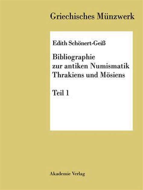 Bibliographie zur antiken numismatik thrakiens und mösiens. - Manuale di programmazione per mazatrol matrix nexus.