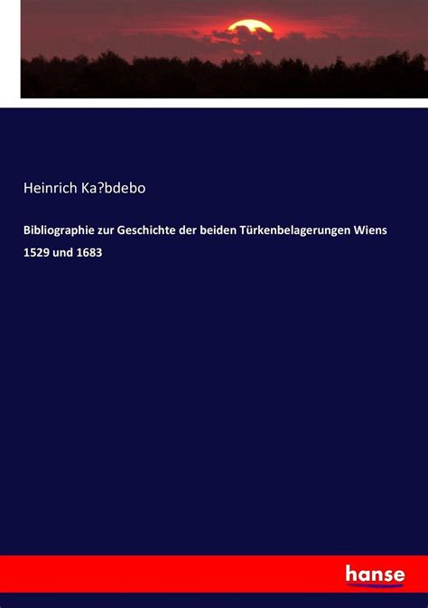 Bibliographie zur geschichte der beiden türkenbelagerungen wien's 1529 und 1683. - Course manual pht 1000 for cf.