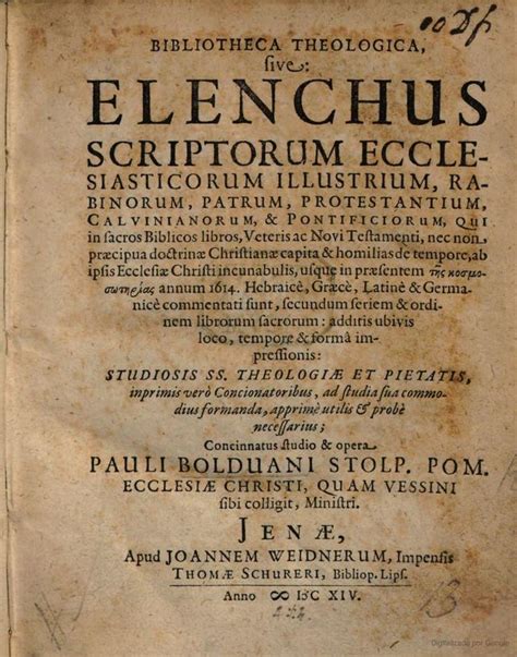 Bibliotheca Scriptorum Ecclesiasticorum