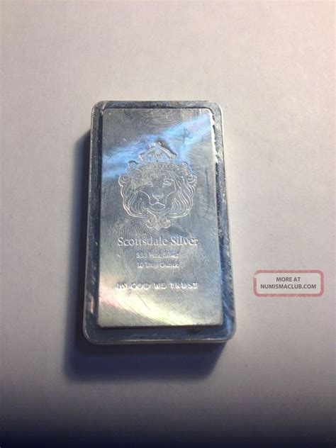 Bid Now: SCOTTSDALE 10 OUNCES 999 FINE SILVER BAR ***10 …