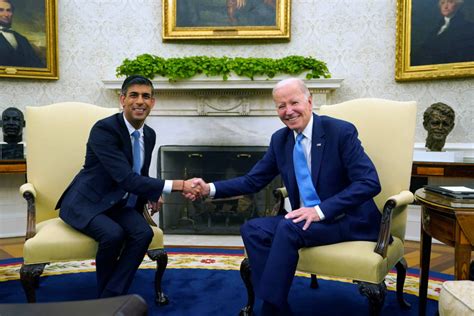 Biden and Sunak hold White House talks on daunting challenges to Ukraine and world economy