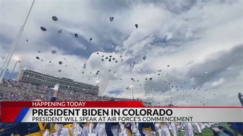 Biden arrives at Peterson Space Force Base before commencement speech