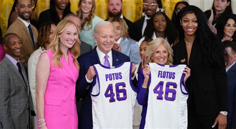 Biden celebrates LSU women’s and UConn men’s basketball teams at separate White House events