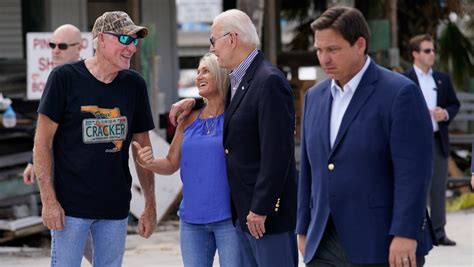 Biden is surveying hurricane’s toll from the sky and ground in Florida. DeSantis won’t see him