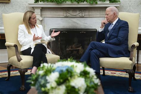Biden is welcoming far-right Italian Prime Minister Meloni for White House talks