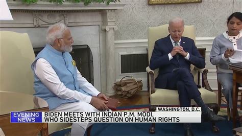 Biden promotes human rights as Modi says ‘absolutely no space for discrimination’ during state visit