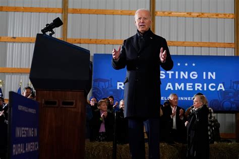 Biden touts investment in rural areas in Minnesota, the home state of his primary challenger