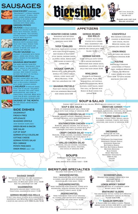 Bier stube leclaire menu. Bierstube, Le Claire: See 467 unbiased reviews of Bierstube, rated 4 of 5, and one of 23 Le Claire restaurants on Tripadvisor. 