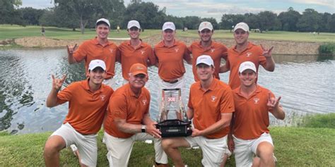 HOCKLEY, Texas — The No. 5 Texas Men's Golf team earned a 3-2-1 victory against No. 10 Texas Tech on Wednesday afternoon in the title match of the 2021 Big 12 Match Play Championship at The Clubs at Houston Oaks. This marked UT's first Big 12 Match Play title since the event began in 2018. Texas began play on Wednesday morning with a 3-3-0 ...