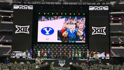 Jul 13, 2022 · The 2022 Big 12 season got underway on Wednesday as Media Days began its first of two days at AT&T Stadium in Arlington. Leading off the festivities was incoming conference commissioner Brett ... . 