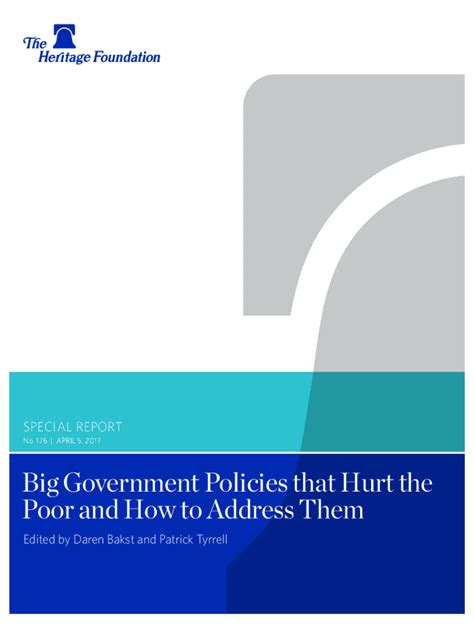 Big Government Policies that Hurt the Poor and How …