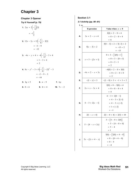 Big Ideas Math Accelerated Chapter Test Answers