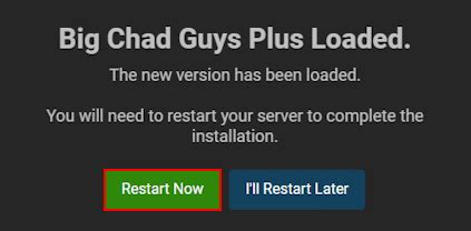 Big chad guys plus server hosting. BigChadGuys Plus can be installed in one click with our automatic installer, in the administration panel of your Minecraft server. Go to the control panel. Click on Version, Modpacks. Click on BigChadGuys Plus and validate. Select the latest version of BigChadGuys Plus and click on Install. Select Fully reinstall my server (destroying all ... 