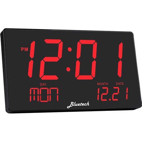 MULTI-FUNCTIONAL DIGITIAL TIMER CLOCK ----- The large digital timer clock has multiple uses, it not only shows you the time, but it can also be used as an alarm clock and set to show a timer and stopwatch clock with the included remote .In addition, the digital wall clock can display the time (12 or 24 hours), date, month, day of week and ....