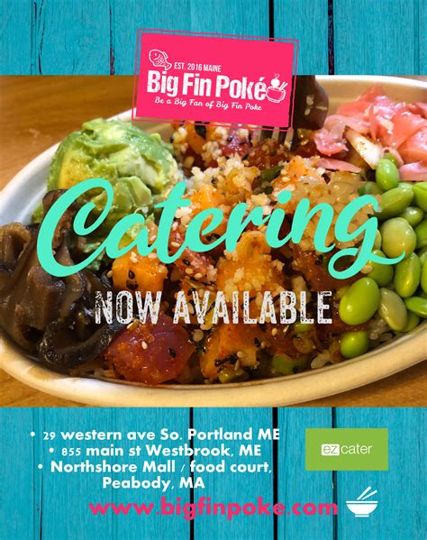 Big fin poke. 10. Big Fin Poke. Locally owned family restaurant Big Fin Poke has three locations in Maine and Massachusetts with a fourth coming soon, but the small chain has the chops to keep up with the big ... 
