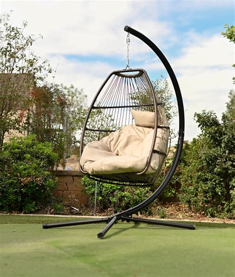 We decided to test the Grey hanging egg chair wicker hammock garden swing seat which retails for £369 a try and the Double egg Chair Swing Seat Double 2 Seater garden hammock chair at £519 .... 
