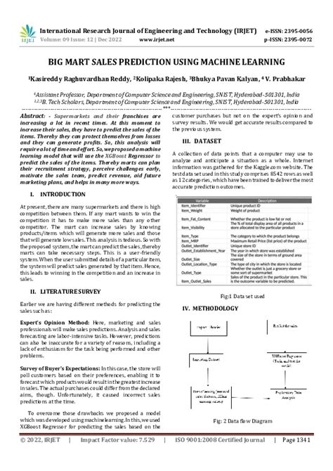 Big mart sales prediction using machine learning.  By analyzing this Abstract: Ma...
