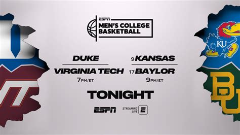 For the Big 12 schedule, the two Big Monday games are on ESPN, seven are live internet streams on ESPN+ and the rest on either ESPN, ESPN2 or ESPNU. …. 
