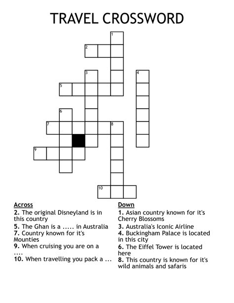 Big name in travel guides crossword clue. Travel Guides Crossword Clue Answers. Find the latest crossword clues from New York Times Crosswords, LA Times Crosswords and many more. ... Big name in travel guides 26% 6 EUROPE: Subject of Rick Steves's travel guides 26% 4 AVID: Travel guides at heart are enthusiastic ... 