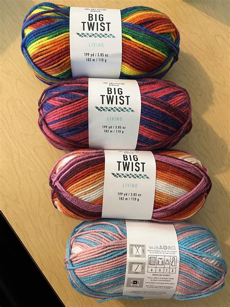 Looks like big twist added more of the sneaky pride yarns! We now have nb, ace, and pan! In addition to bi, rainbow, trans and lesbian (not pictured) flags. This is the big twist “living” yarn line.. 