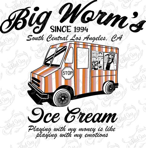 Big worm ice cream truck. Big Worm Ice Cream Vintage Tshirt, Big Worm Ice Cream Since 1995 What' Chu Want Friday Movie Vintage Shirt, Big Worm Ice Cream Truck Friday (2.3k) Sale Price $18.82 $ 18.82 $ 23.52 Original Price $23.52 (20% off) Add to Favorites Big Worm Png, Ice Cream Png, Mens Rapper Shirt, Ice Cube, Rap Hip Hop, Deebo, Friday Movie, West Coast Shirt, 90s ... 