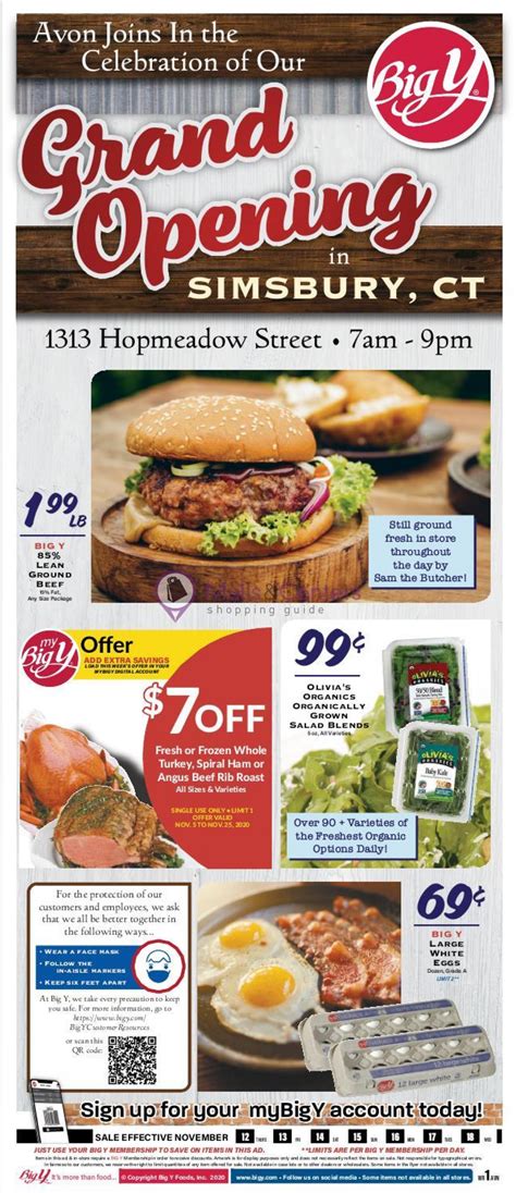 January 3, 2024. Browse the newest Big Y weekly ad, valid from Jan 04 – Jan 10, 2024. Save with the online circular regularly for exclusive promotions that add more discounts to in-store deals. Make your Halloween extra special with great savings on Perdue boneless chicken breast BOGO, fresh express chopped salad kit, Kellogg’s special K .... 
