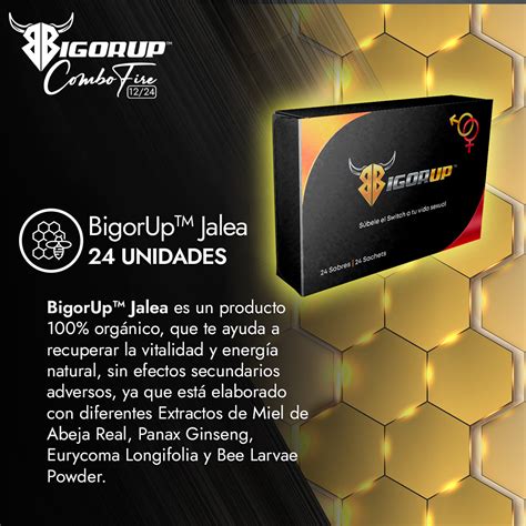 BigorUp™ es un producto 100% orgánico, especialmente diseñado para aumentar el placer íntimo de mujeres y hombres. Está elaborado con Extracto de Jalea Real, Panax Ginseng, Eurycoma Longifolia y Bee …. 