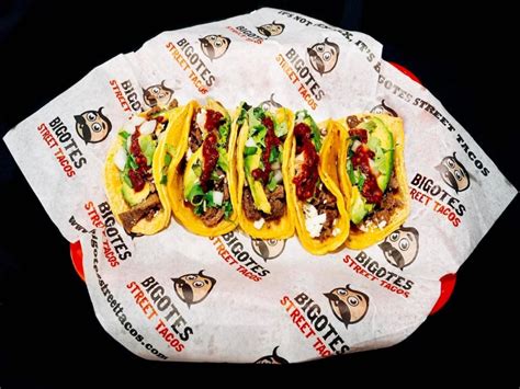 Bigotes street tacos. Bigotes Street Tacos. 24900 Kuykendahl Road. $6 delivery fee. Breakfast Tacos. Choice of corn or flour tortillas. Egg and Refried Beans Taco $ 2.75 + Egg and Potatoes Taco $ 2.75 + Egg and Chorizo Taco $ 2.75 + Egg and Sausage Taco $ 2.75 + Egg and Nopal Taco $ 2.75 + Egg and Ham Taco 