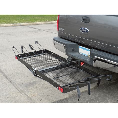 Wildroad Hitch Cargo Carrier with Bike Rack 60" x 24" x 14" Hitch Mount Cargo Carrier 2 Bikes 500 LBS Capacity Folding Hitch Bike Rack for Standard, Fat Tire and Electric Bike Fits 2" Receiver dummy WEIZE Hitch Bike Rack, Wobble Free Smart Tilting Bicycle Car Racks for Standard, Fat Tire and E-Bike, 2-Bike 160 lbs Capacity, 2-inch Receiver (Not .... 