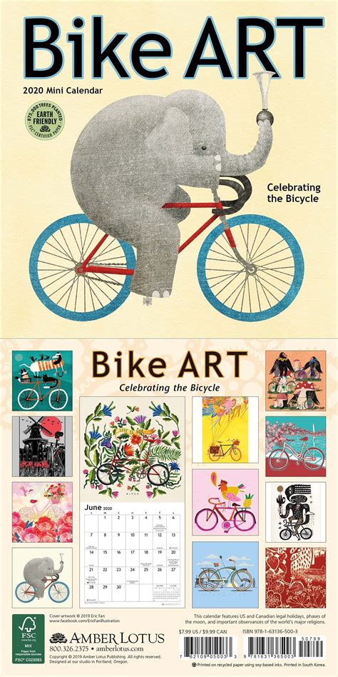 Download Bike Art 2020 Wall Calendar In Celebration Of The Bicycle By Not A Book