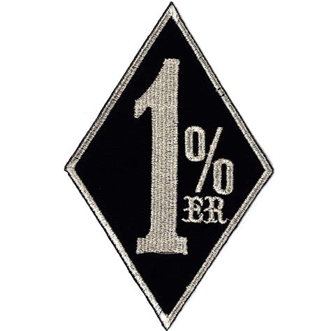 The 1% patch is a specific biker symbol wor