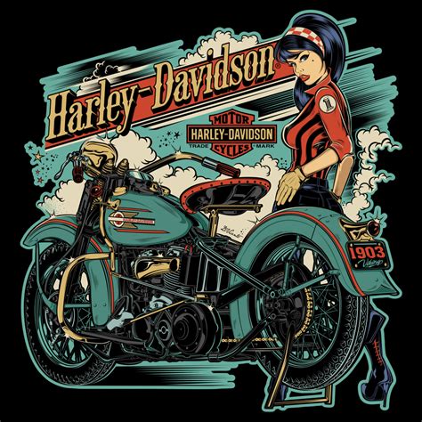 Biker art, Harley davidson posters, Motorcycle drawing