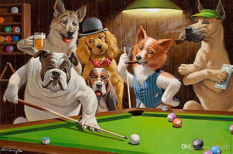 Bilardo oynayan köpekler tablosu kimin