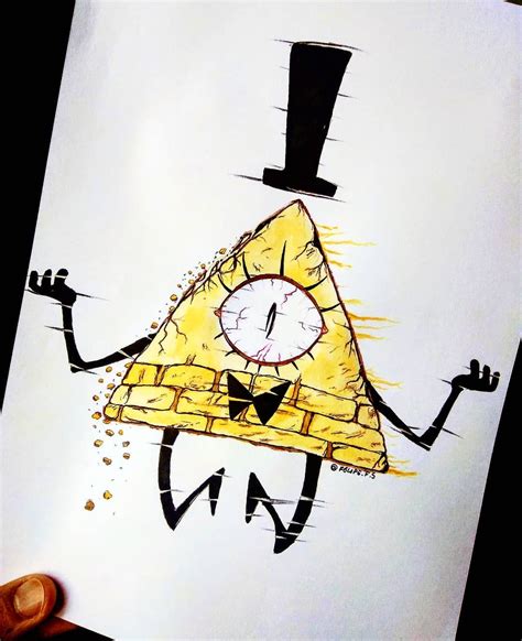 Bill Cipher, fragmented . . . . . . . . . . illustration sketch 