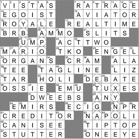 Bill Collector Crossword Clue