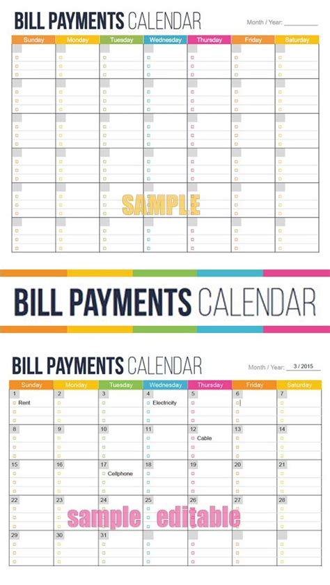 Bill Due Date Pdf Example Calendar Printable