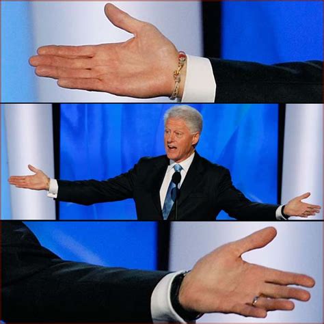 Bill clinton hands. 6. Clinton was just 16 years old when he shook hands with President John F. Kennedy in 1963, just four months before Kennedy’s death. Clinton later said he “muscled” his way through the line to meet JFK at the Boys Nation event. 7. Clinton was known as the “Boy Governor” when he won election in 1978 at the age of just 32. 