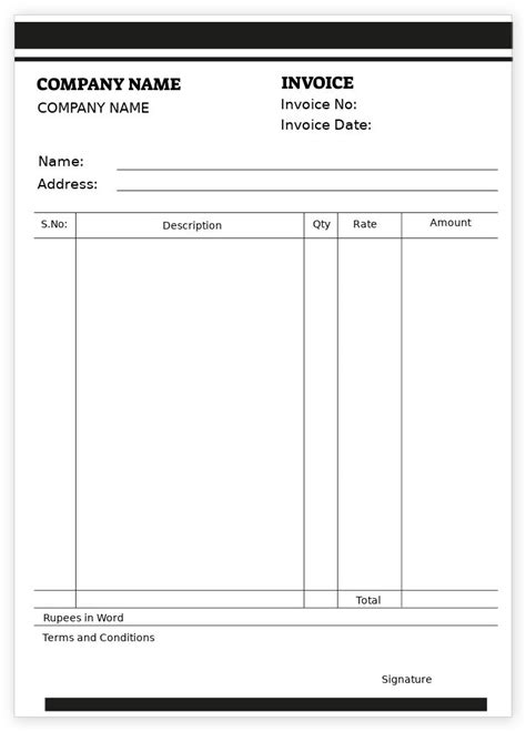 Free Blank Invoice Template. This free blank invoice template is a simple and easy way to send a professional-looking invoice to clients. Simply download the file and fill out the customizable fields. Then you’re ready to email or print and mail the invoice. 